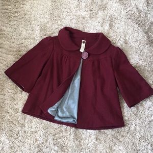 Fossil capelet/short swing coat M
